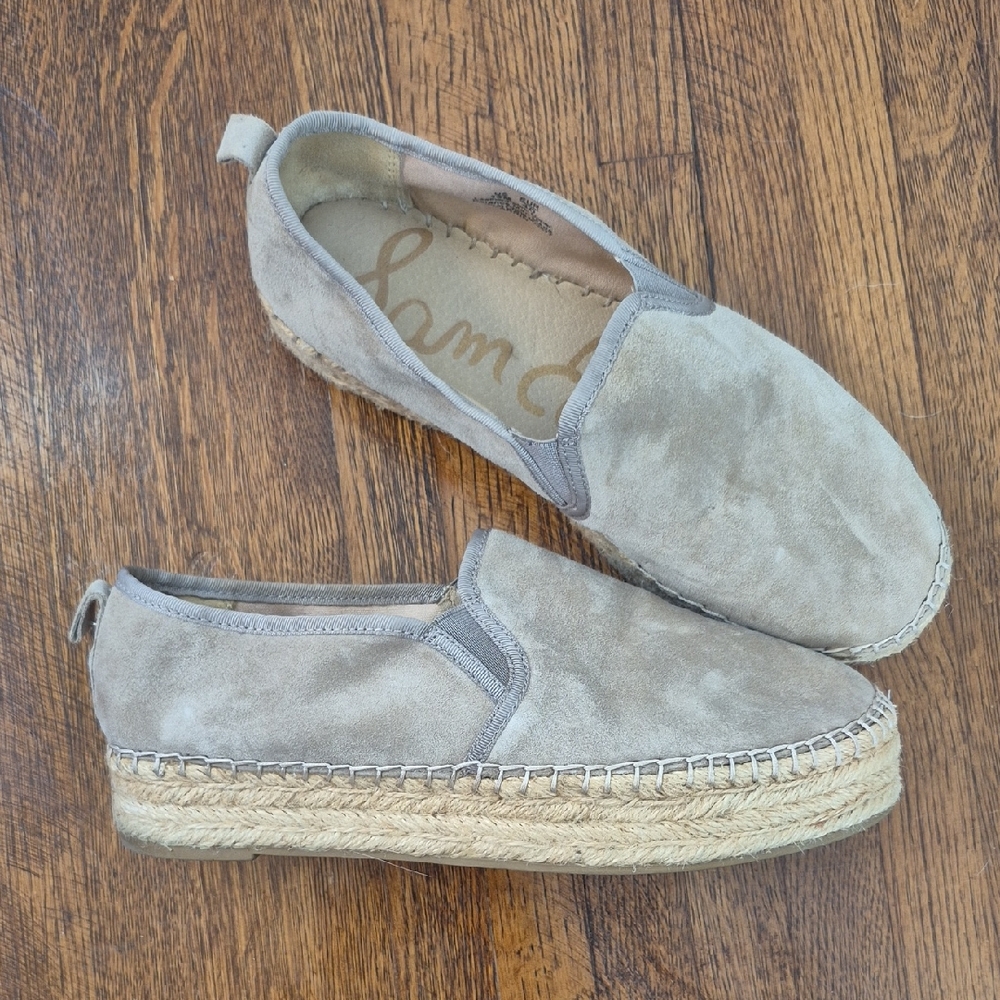 Sam Edelman Suede Platform Tan Moccasins 10 Leather